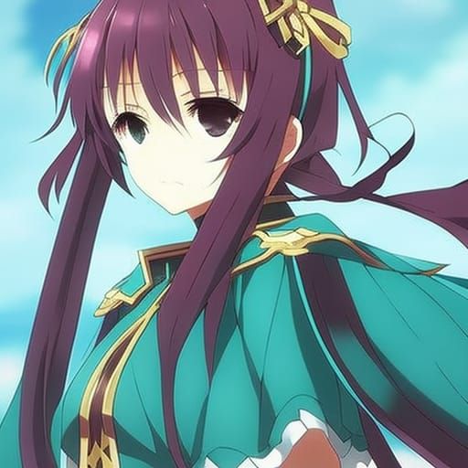 Anime Key Visual Character in Japanese Manga Style