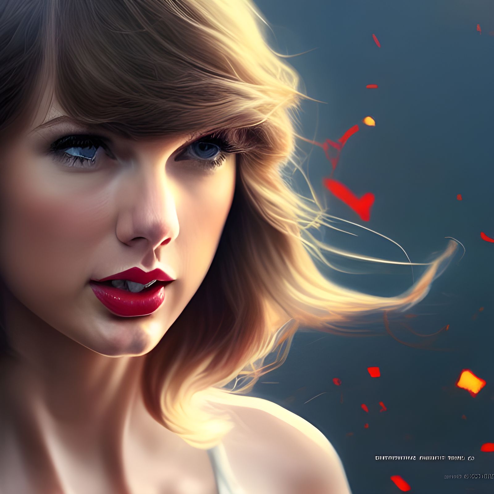 Dynamic Portrait of Woman Running, Hyperdetailed Art