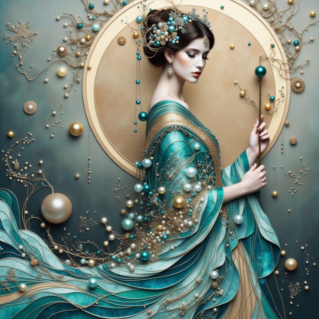 Mysterious Geisha in a Whimsical Earthy Fantasy Style