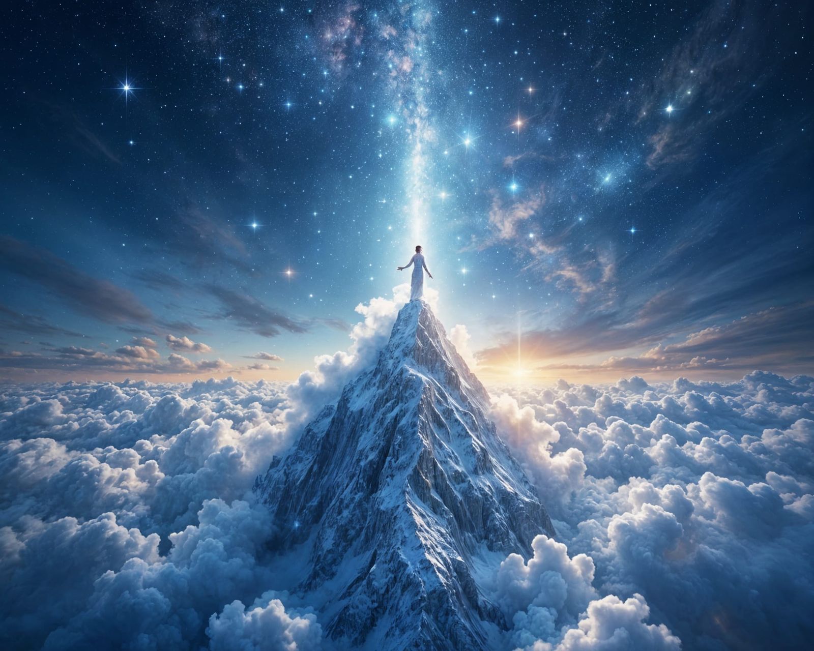 Snowflake Soars Above Cloud in Hyperrealistic Splash Art