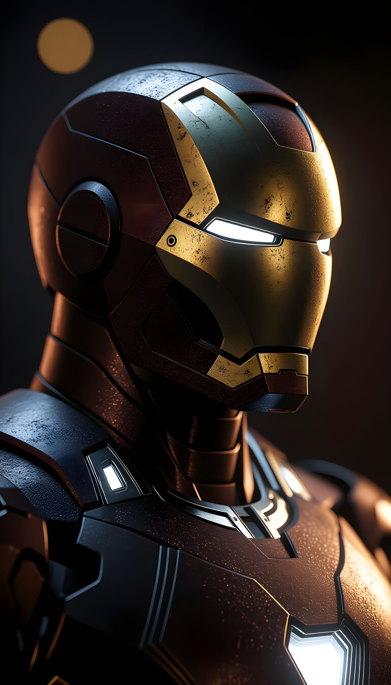 Iron Man Mask in Dramatic Noir Lighting