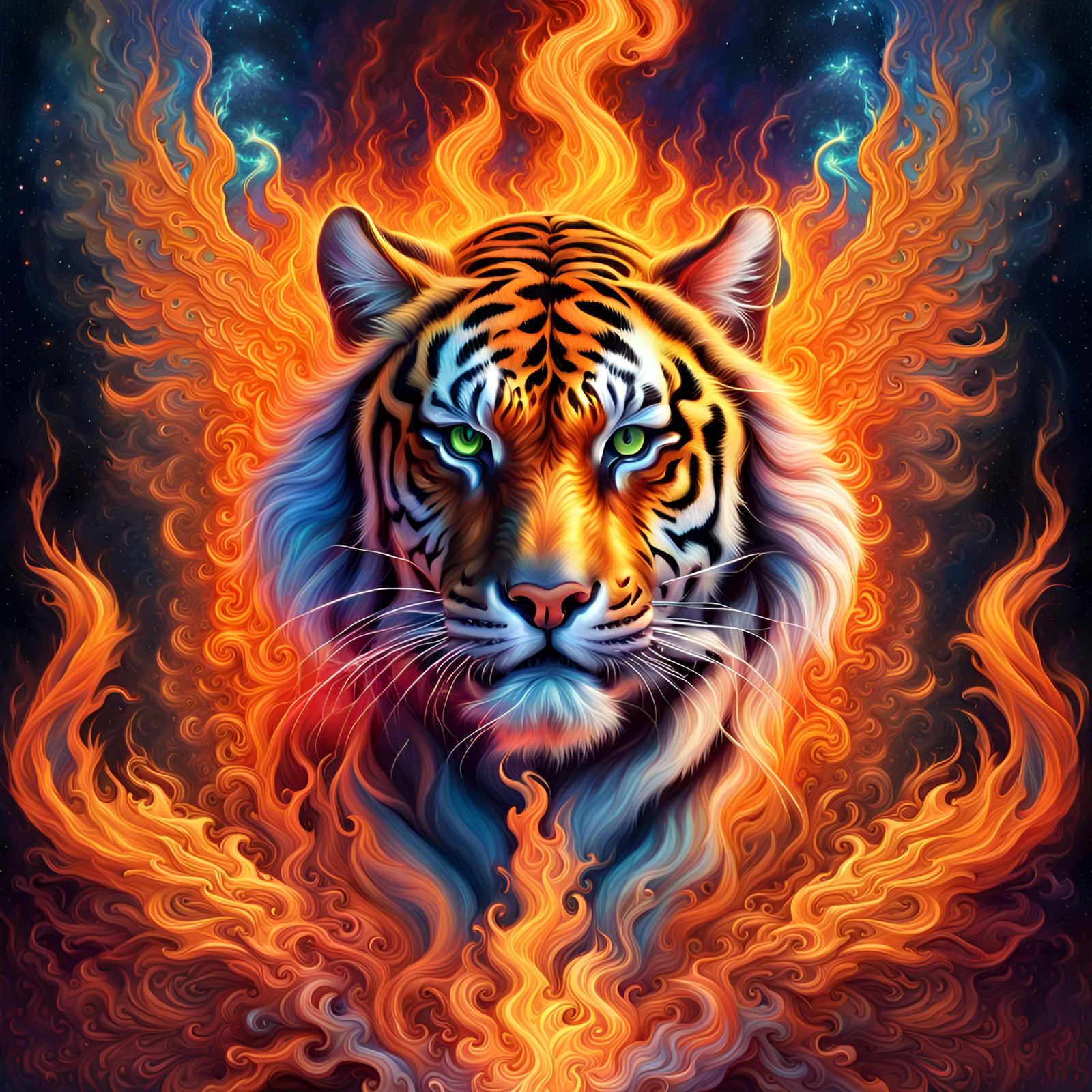 Flaming Fiery Tiger