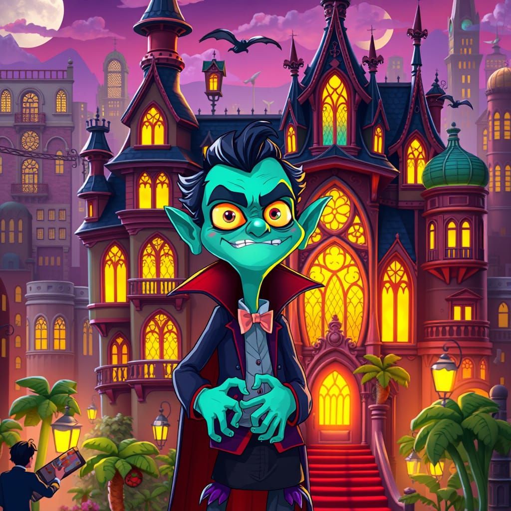Groovy Ghoulies Vampire in Modern Times