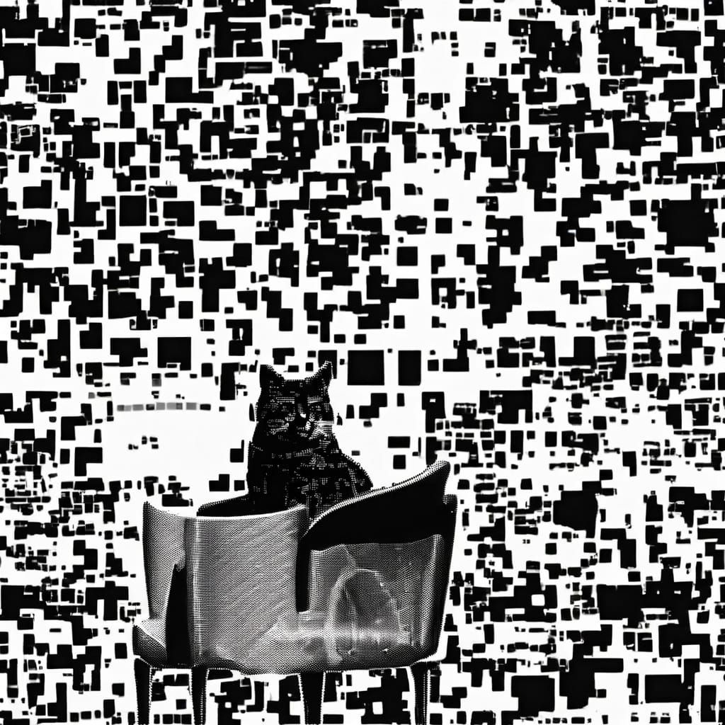 Anthropomorphic Cat in a Chair, Photographic Study