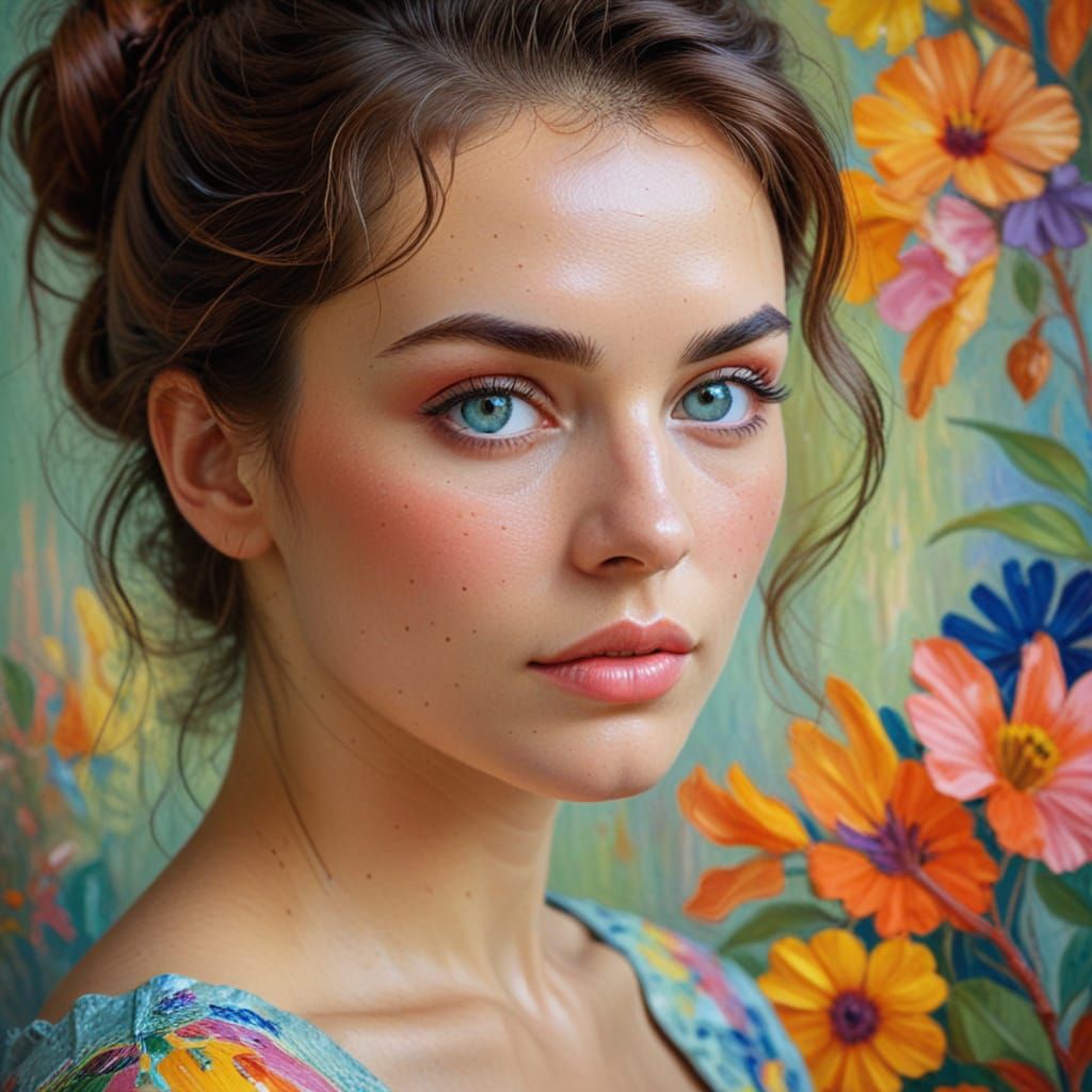 Fauvist Feline Beauty in Ethereal Aurora Borealis