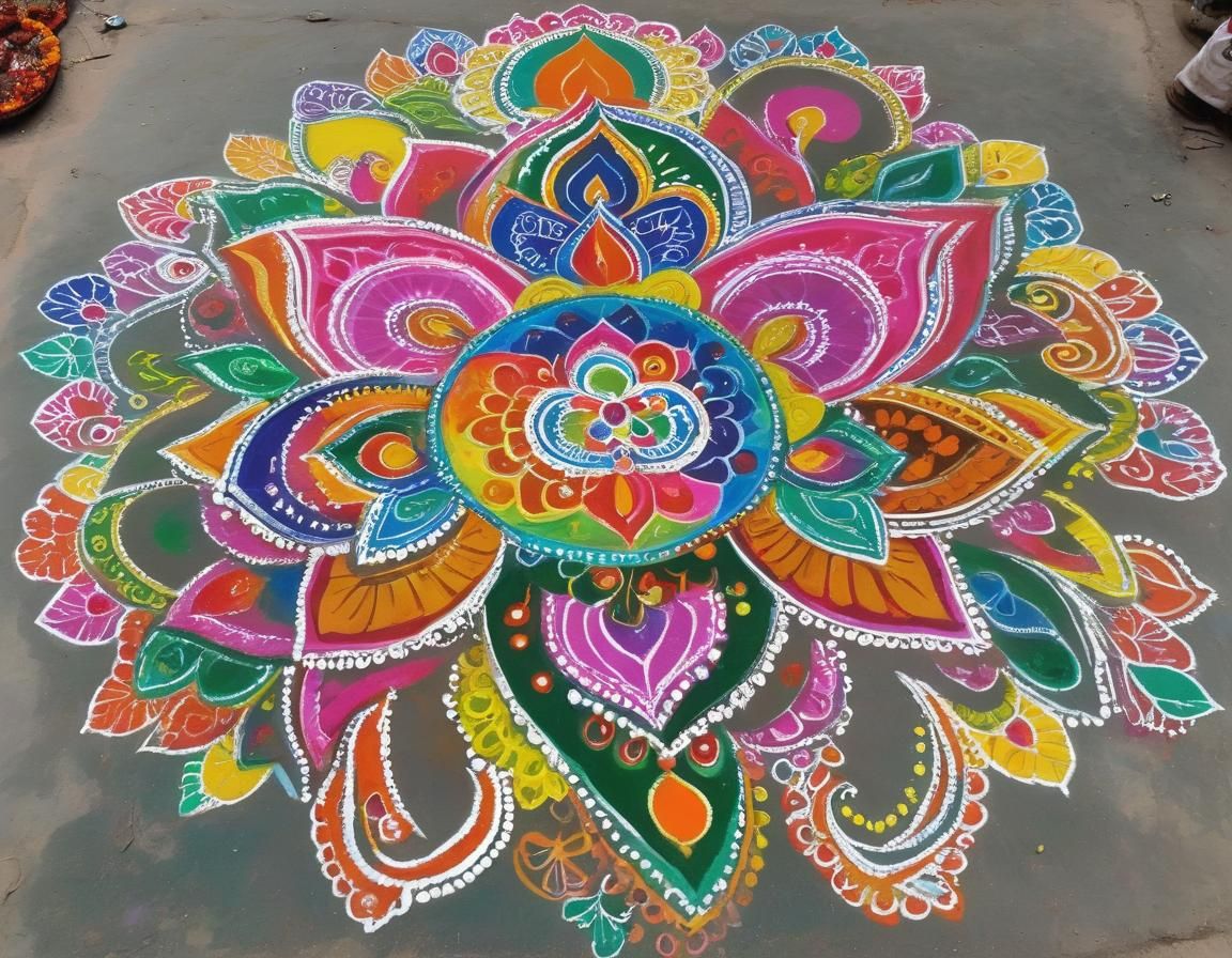Pop Art Meets Rangoli: A Colorful Fusion