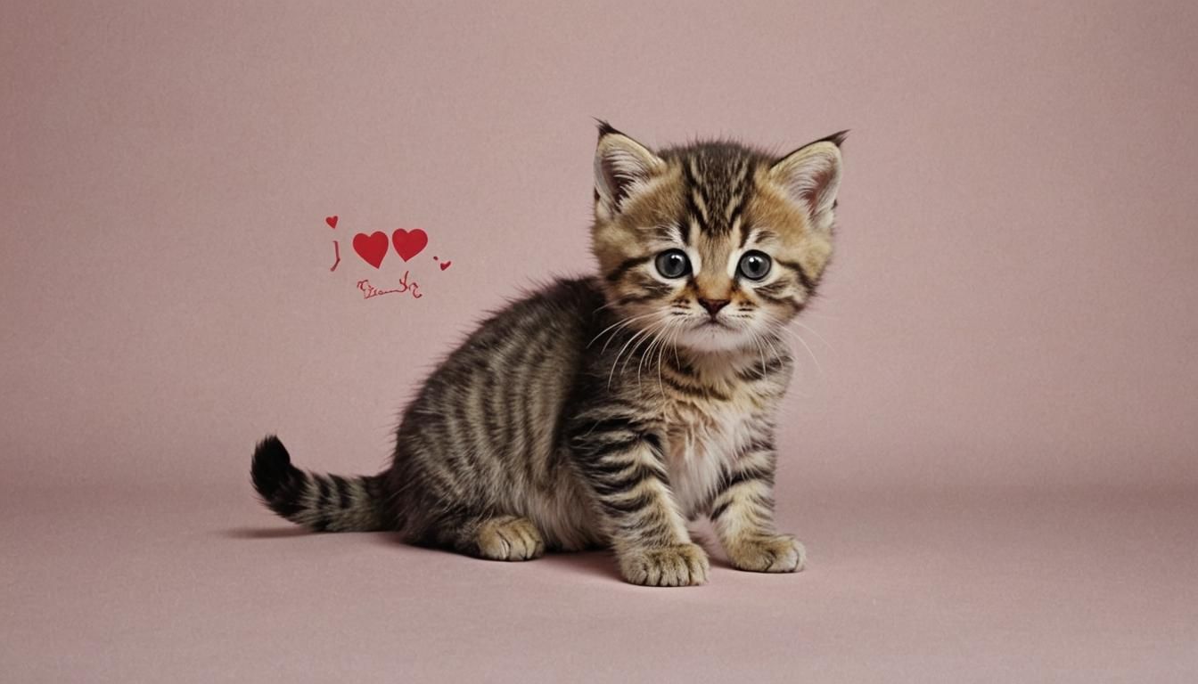 Adorable Fluffy Kitten Portrait