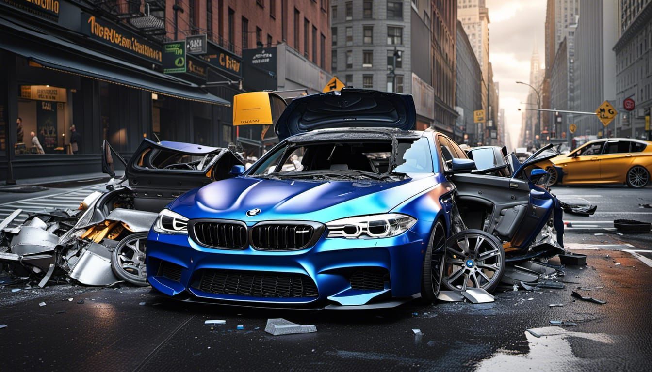 BMW M5 F90 model destroyed in NYC