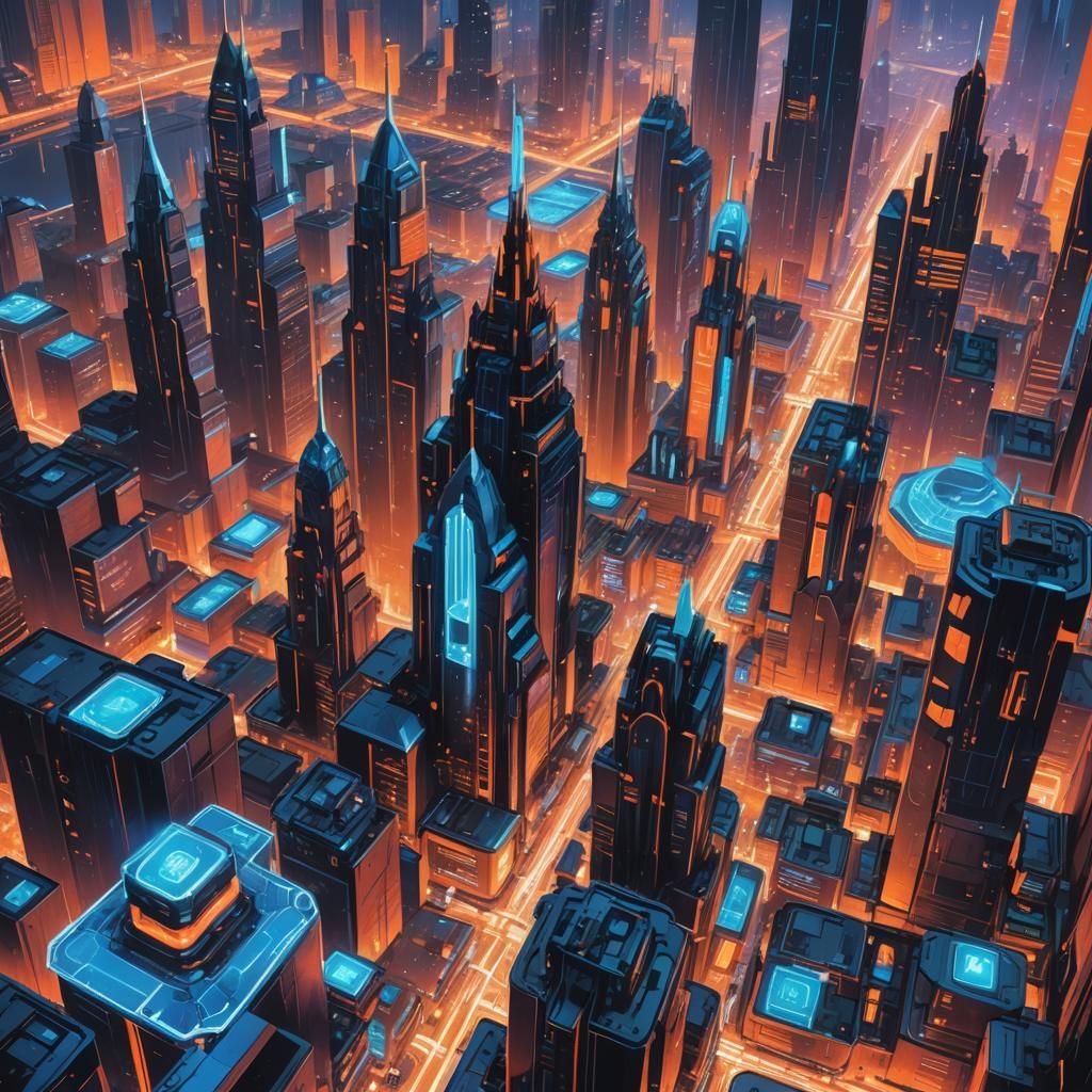 fondo de ciencia ficción, colores brillantes