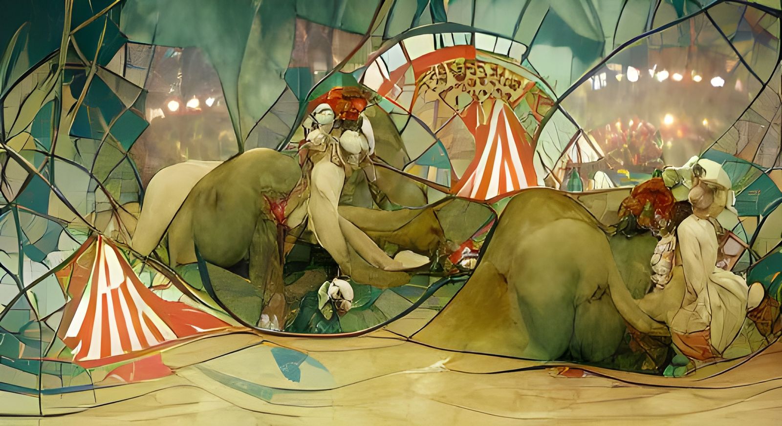 Circus Poster in Alphonse Mucha Style