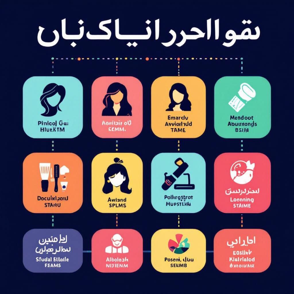 Infographic: Hair Styling Benefits with Urdu Text