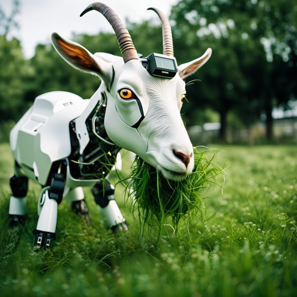 Robotic Goat Lawnmower Pet Concept