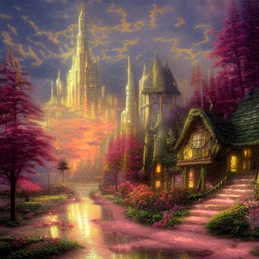 Ethereal Fantasy City of Nibelheim in Mist