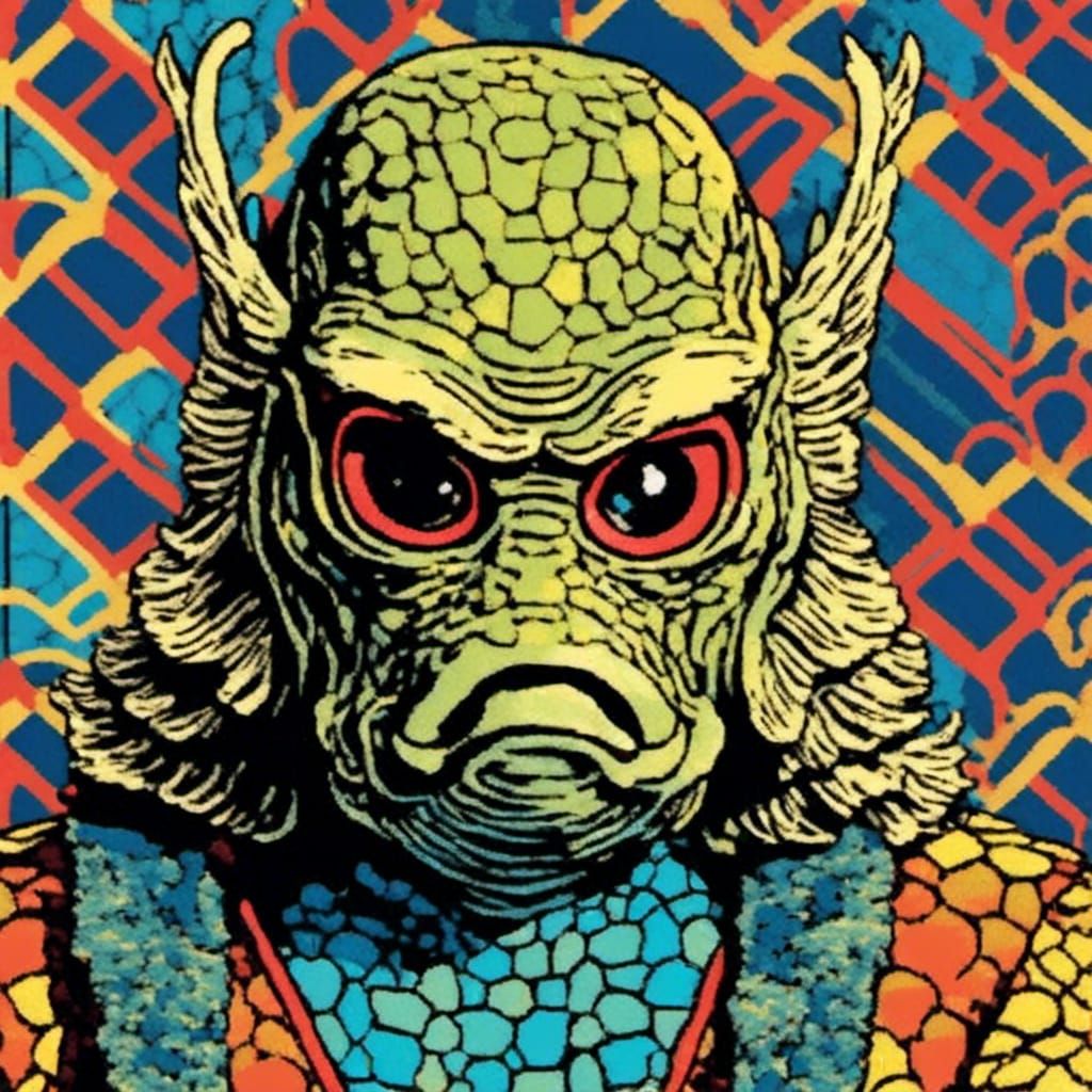 Pop Art Screen Print of Person in Sunglasses