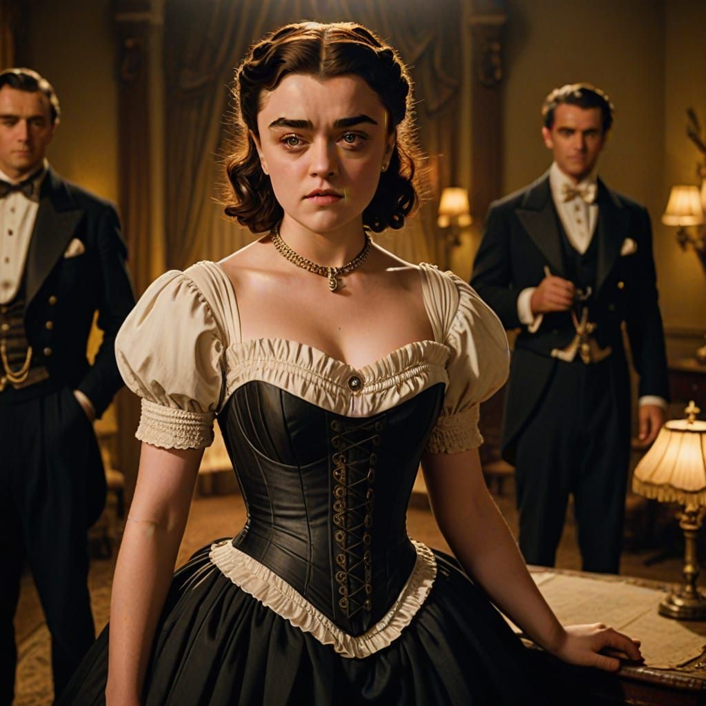 Maisie Williams as Scarlett O'Hara in Cinematic Film Still