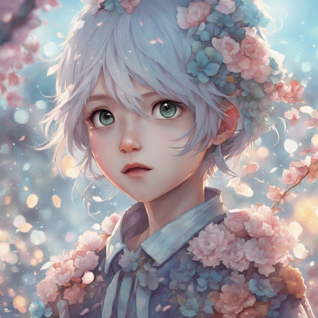 3D Anime Art: Cracked Egg with Cute Face