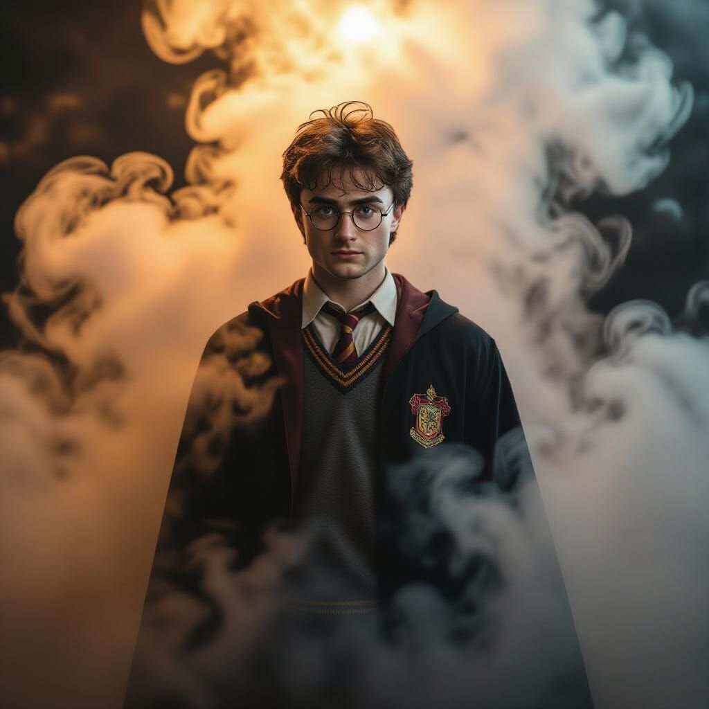 Harry Potter Emerges from Mystical Smoke