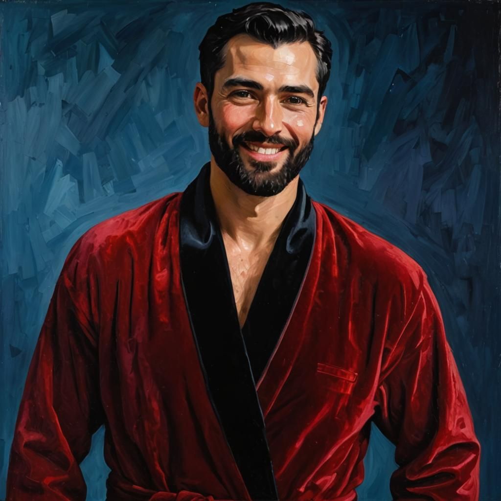 Expressionist Portrait in Neo-Impressionism Style