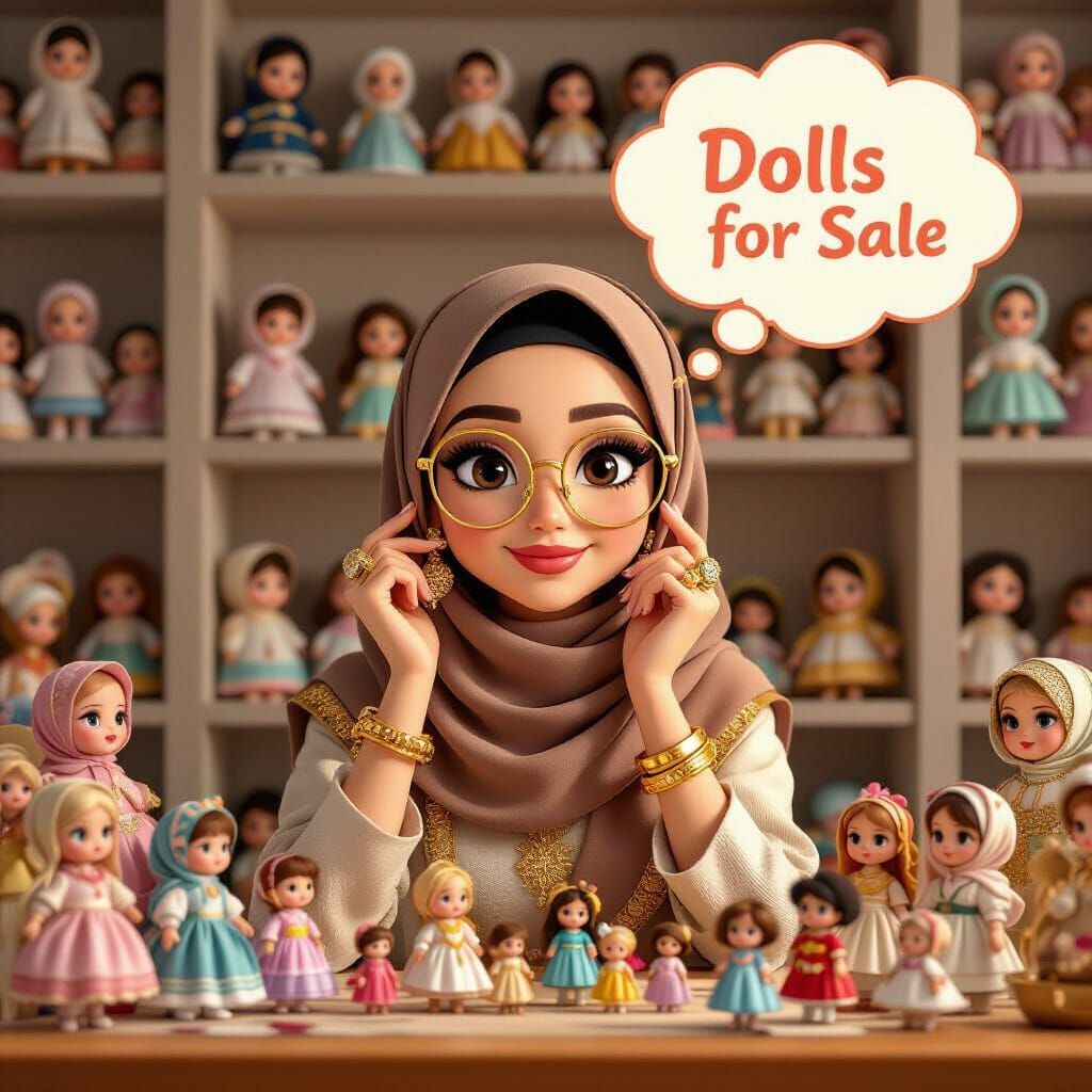 Muslim Creator Showcases Doll Collection for Sale in Digital...
