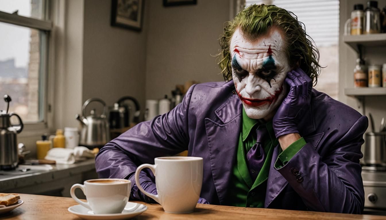 The Joker Waking Up Grumpy: A DC Comics Scene