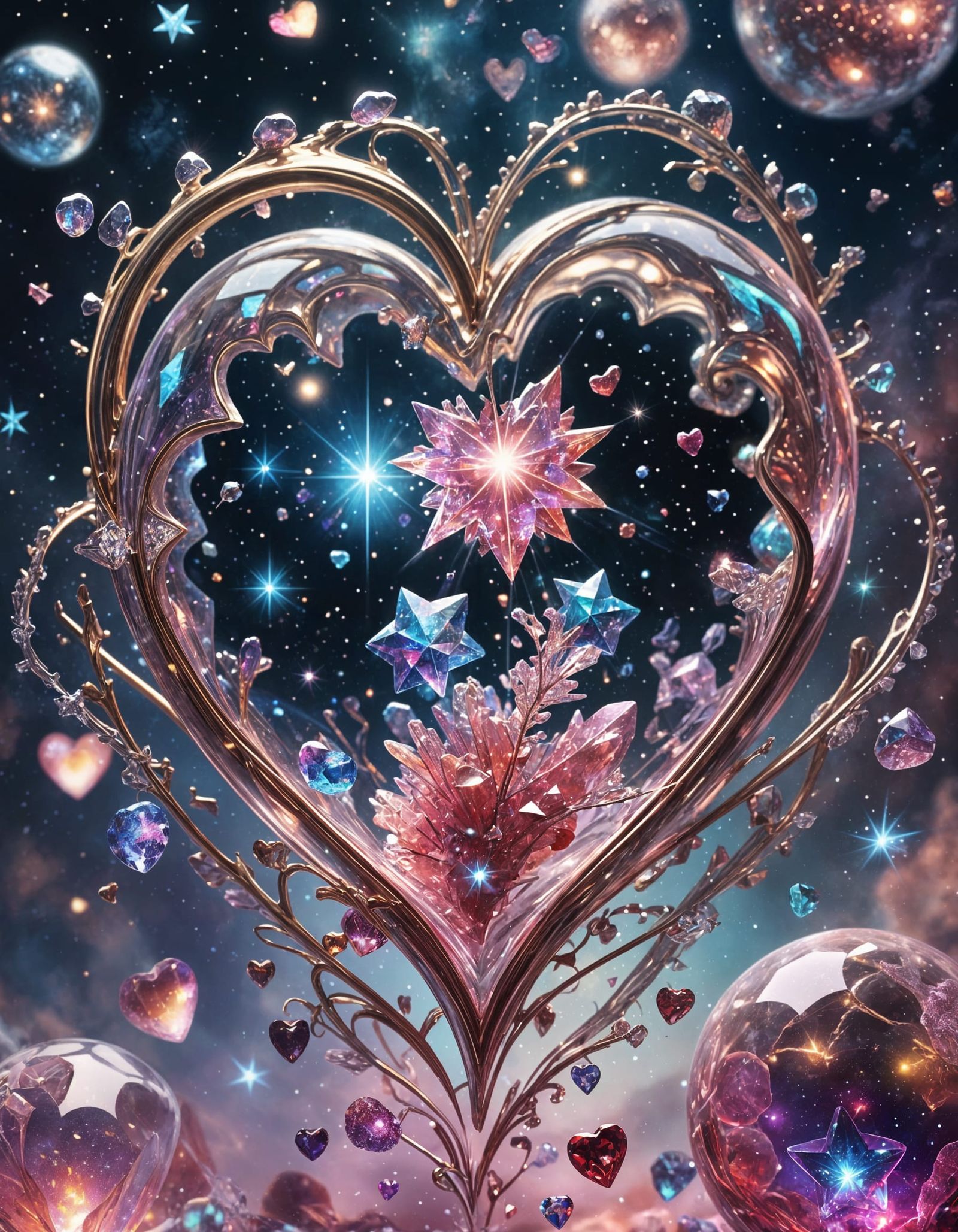 high quality, 8K Ultra HD, Space stars and galaxies inside a...