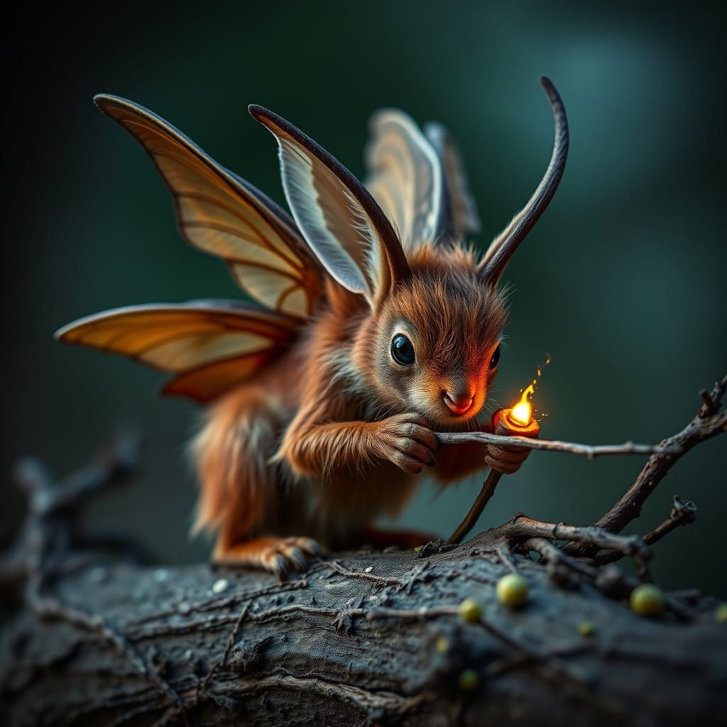 Realistic Mythical Creature in Photorealistic Editorial Styl...