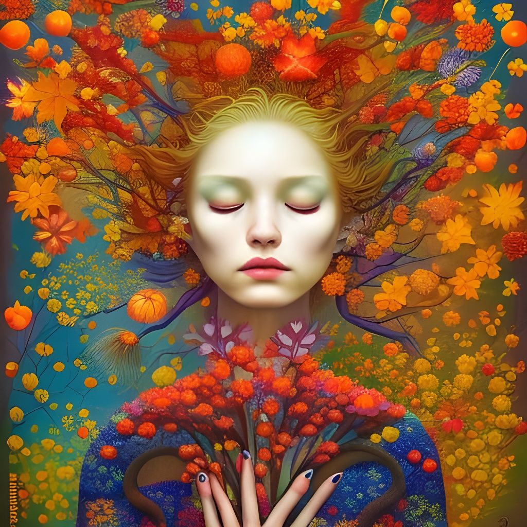 Four Seasons in Mycelium Network: Magic Realism