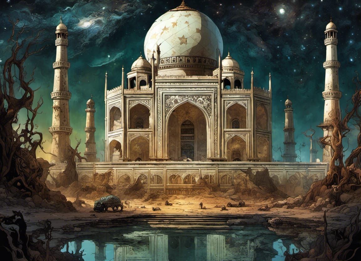 Post-apocalyptic Taj Mahal