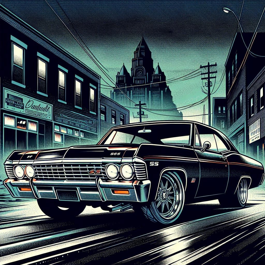 Chevrolet Impala SS in American Comics Style