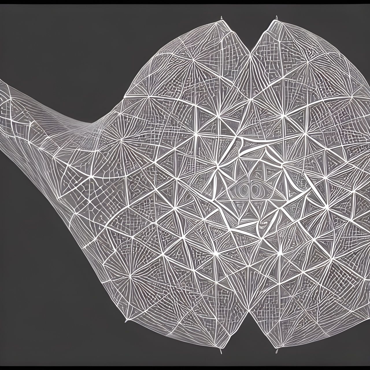 Infinite Geometric Fractal in Art Nouveau Style