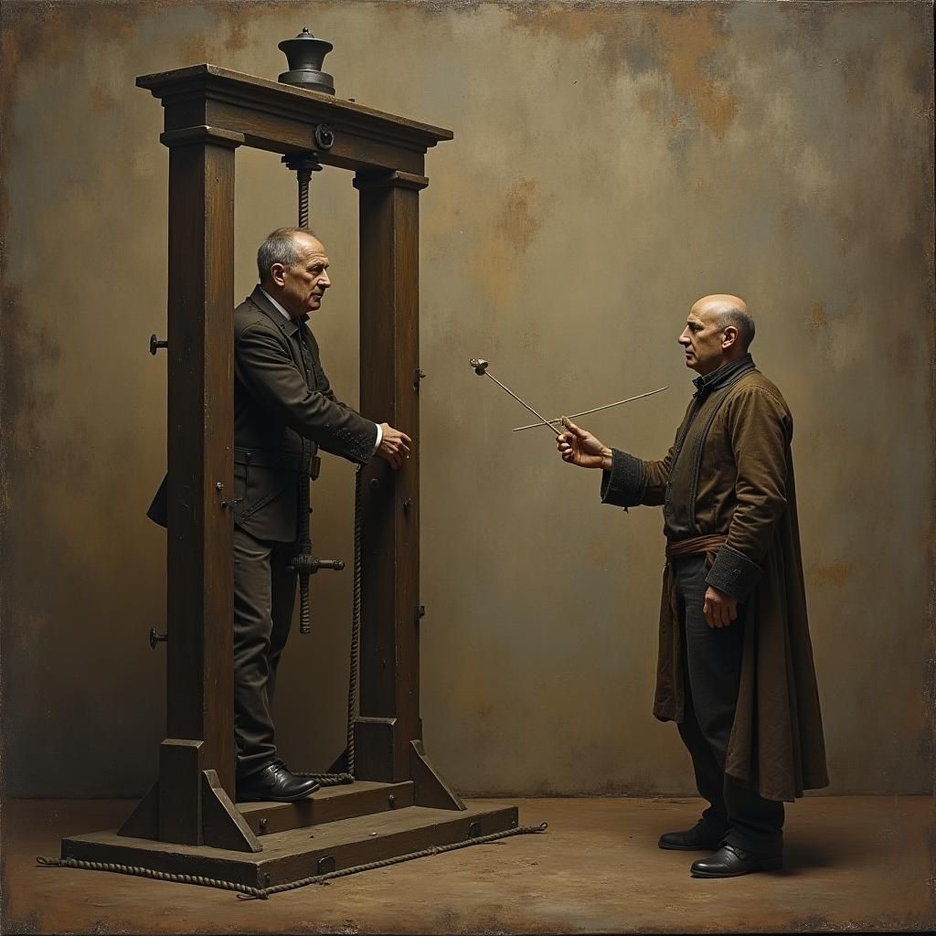 Guillotine and Man: An AI Interpretation