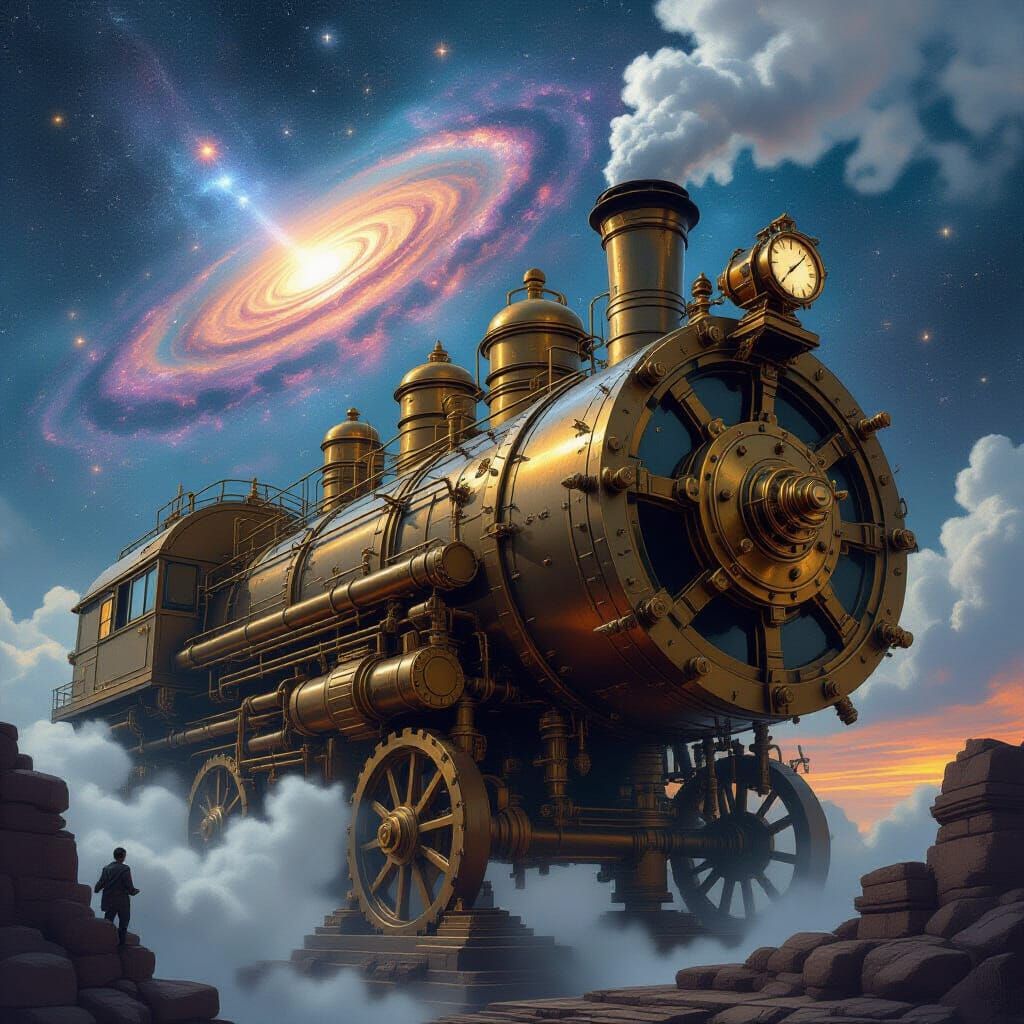 Steampunk Cosmic Engine with Nebula Power