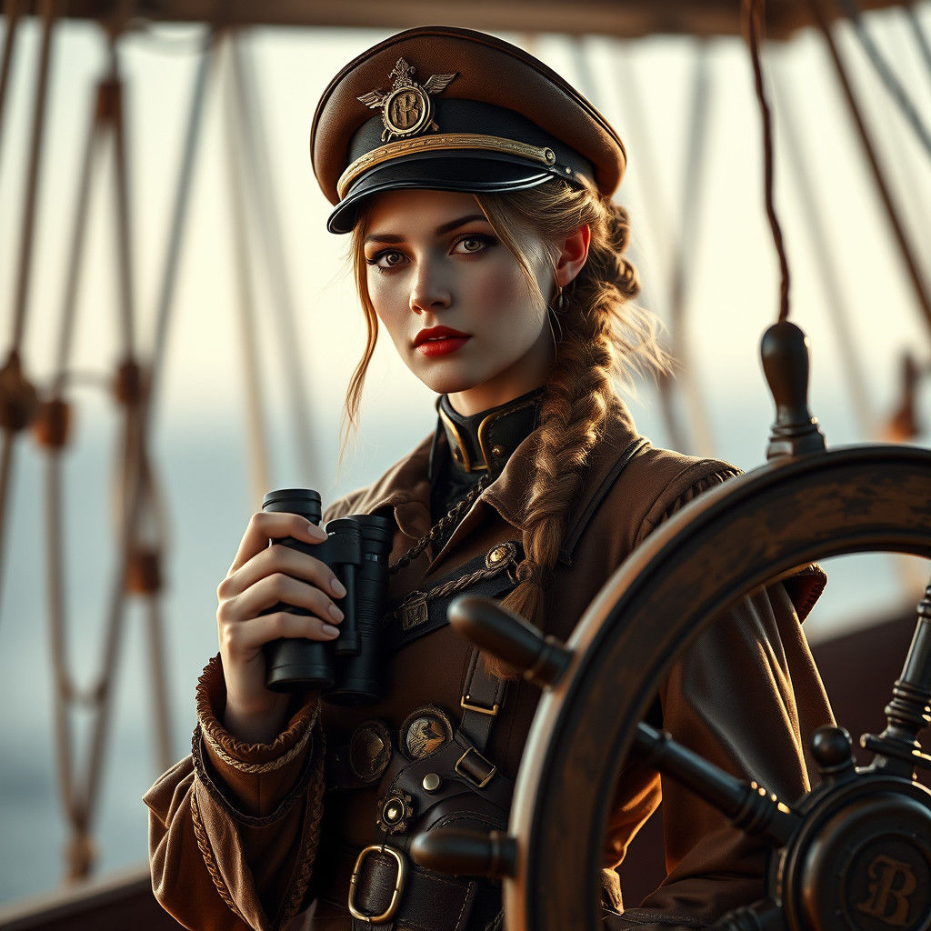 19th Century Warship Captain Portrait