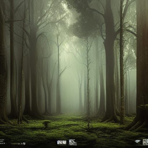 Terrifying Forest: Dramatic Digital Matte Painting