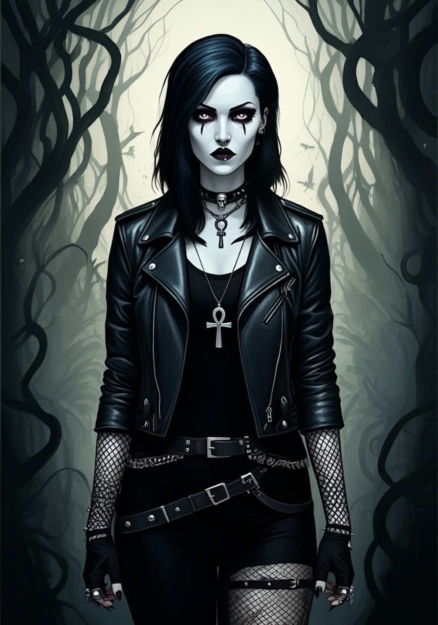 Death Personified: Comic Book Gothic Portrait