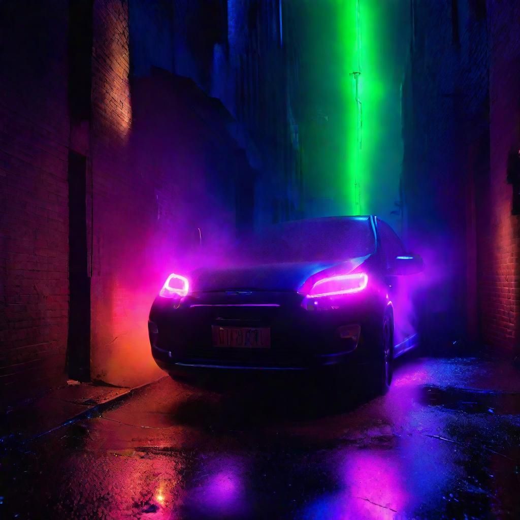 Neo-Expressionist Snark Sparking in Dark Alleyway