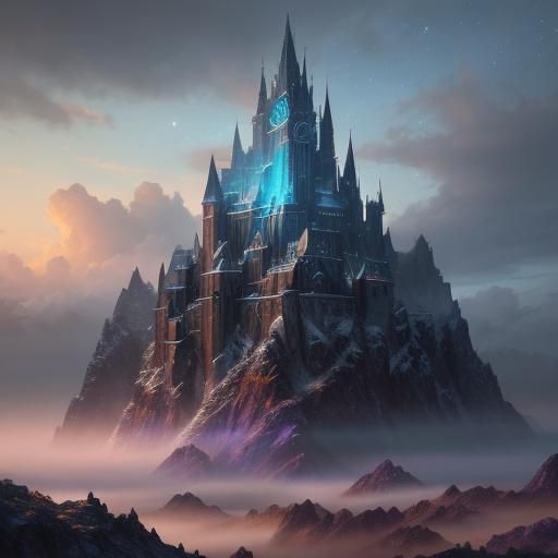 Ornate Santa Sleigh Soaring Through Starry Night