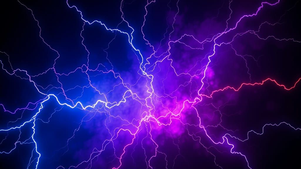 Energetic Abstract Design with Glowing Colors