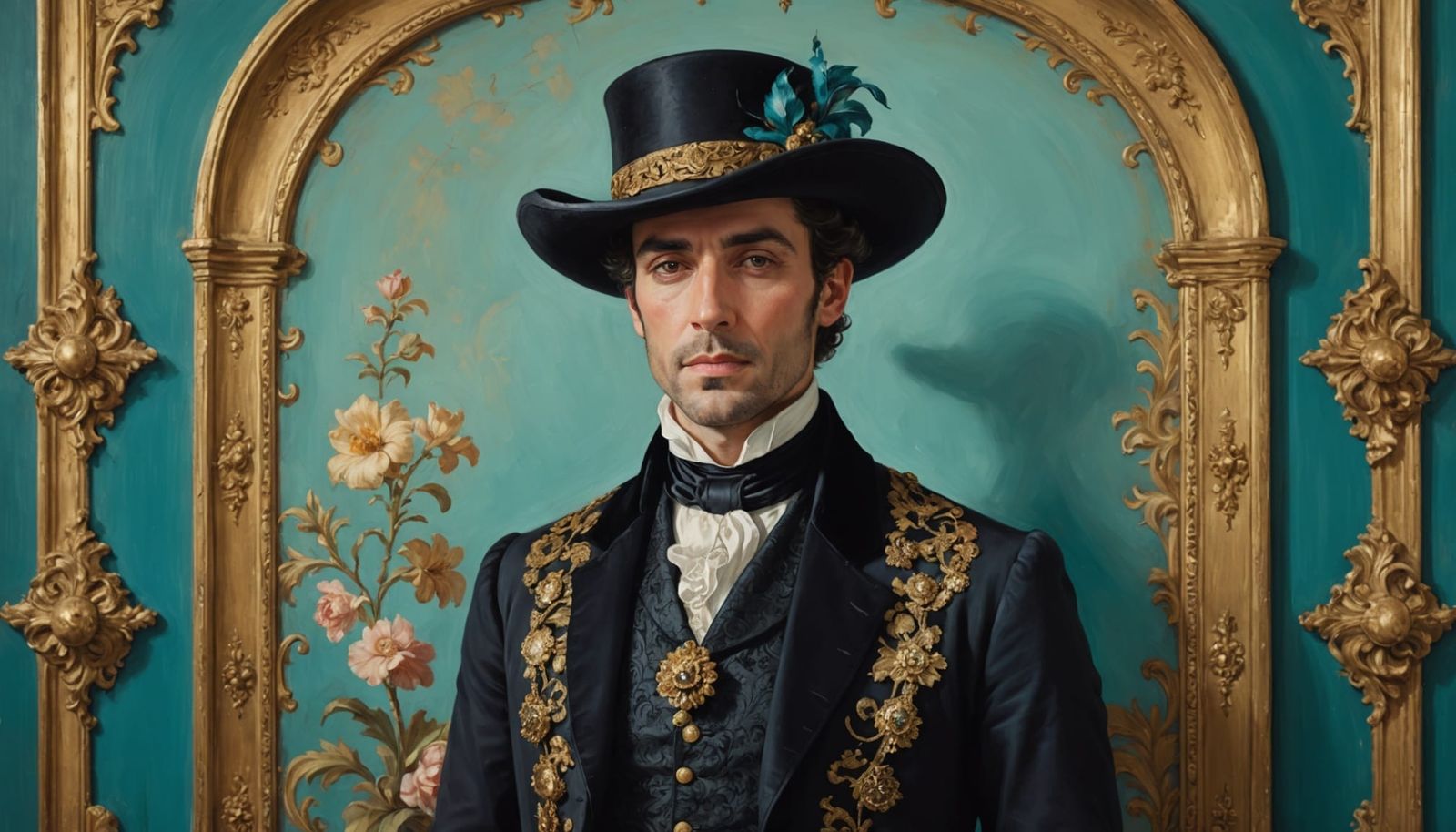 Rococo Portrait of Spanish Gentleman with Candle