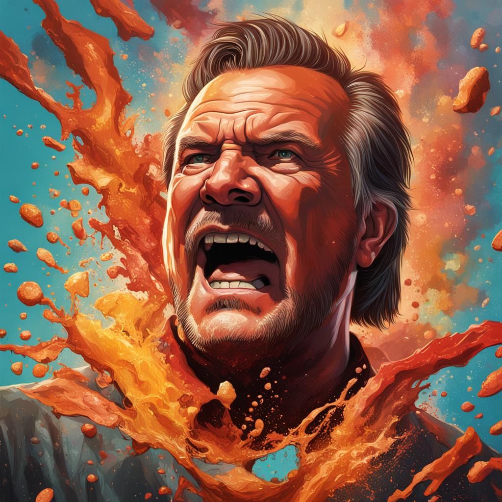 Hyperrealistic Portrait in Splash Art Style
