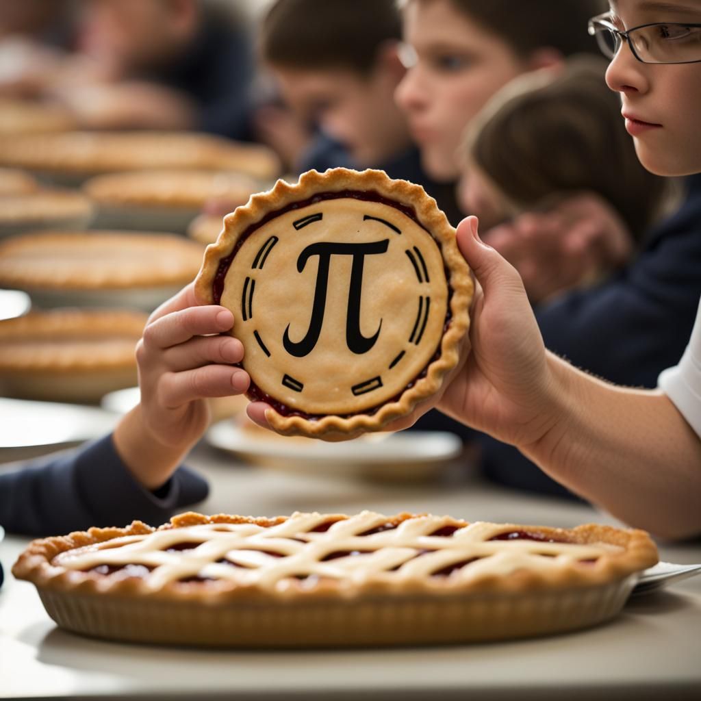 Math Class Studying Pi with Pies, Professional Photography