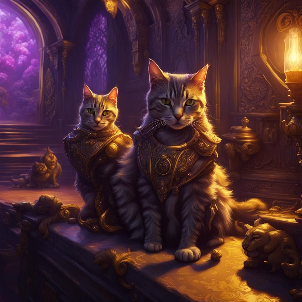 Cats Invading Space: Dark Fantasy Concept Art