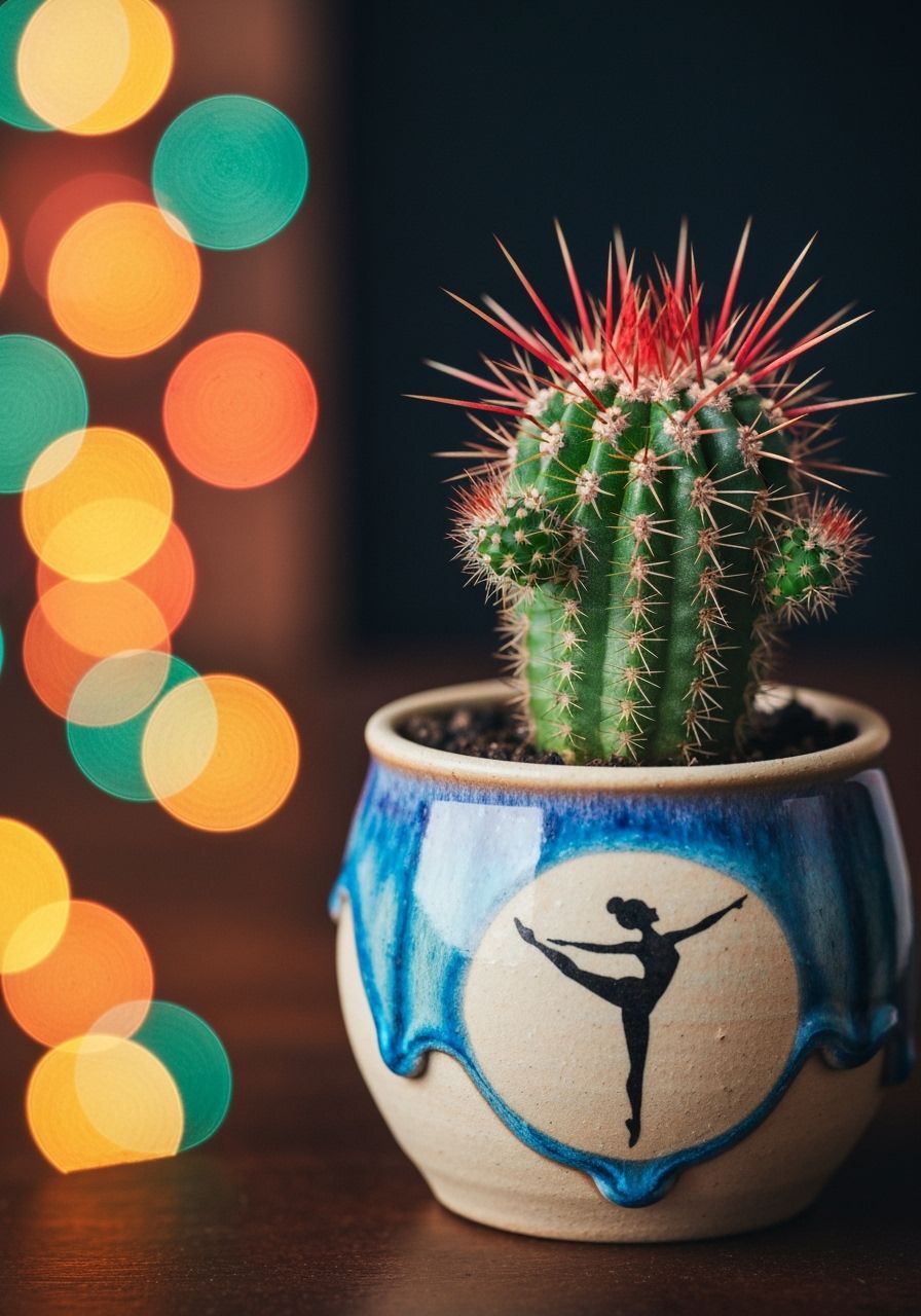1950s Astropunk Cactus Pot with Glowing Spines