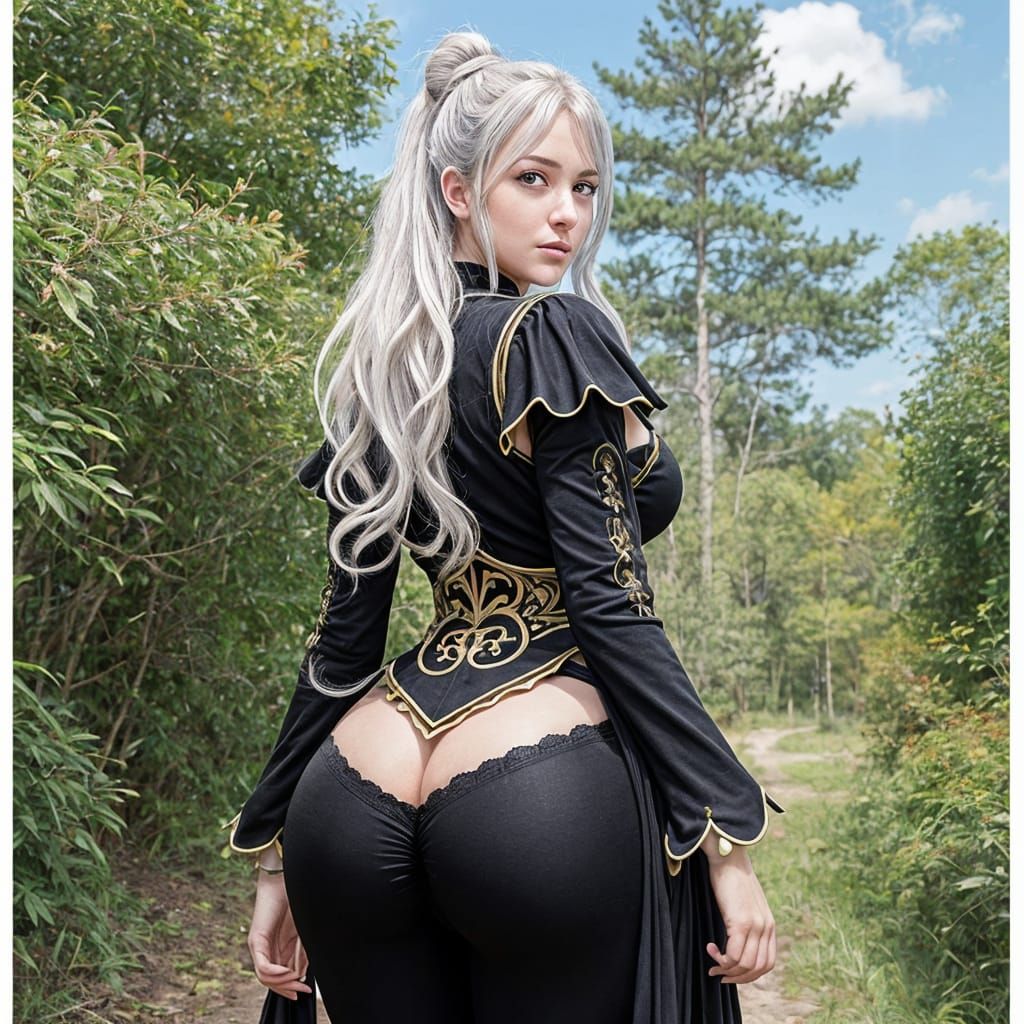 Elegant Fantasy Warrior in Medieval Armor