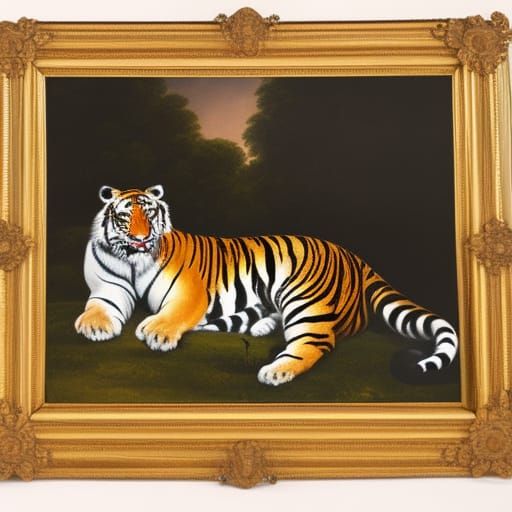 Princess and Tiger in Royal Garden