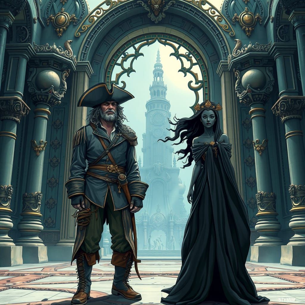 Davy Jones and Calypso at Atlantis Gates