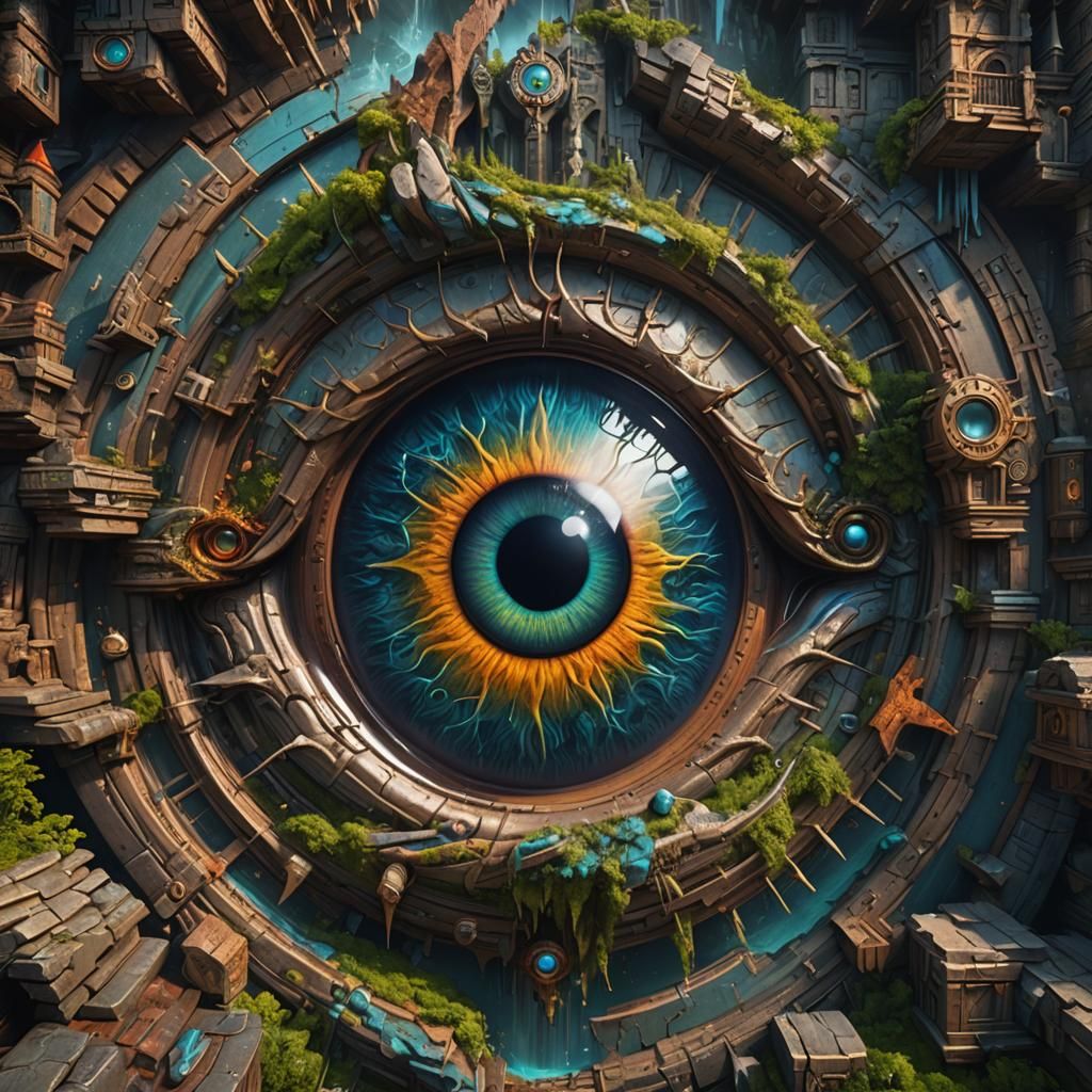 Detailed Matte Painting of a Giant Eye