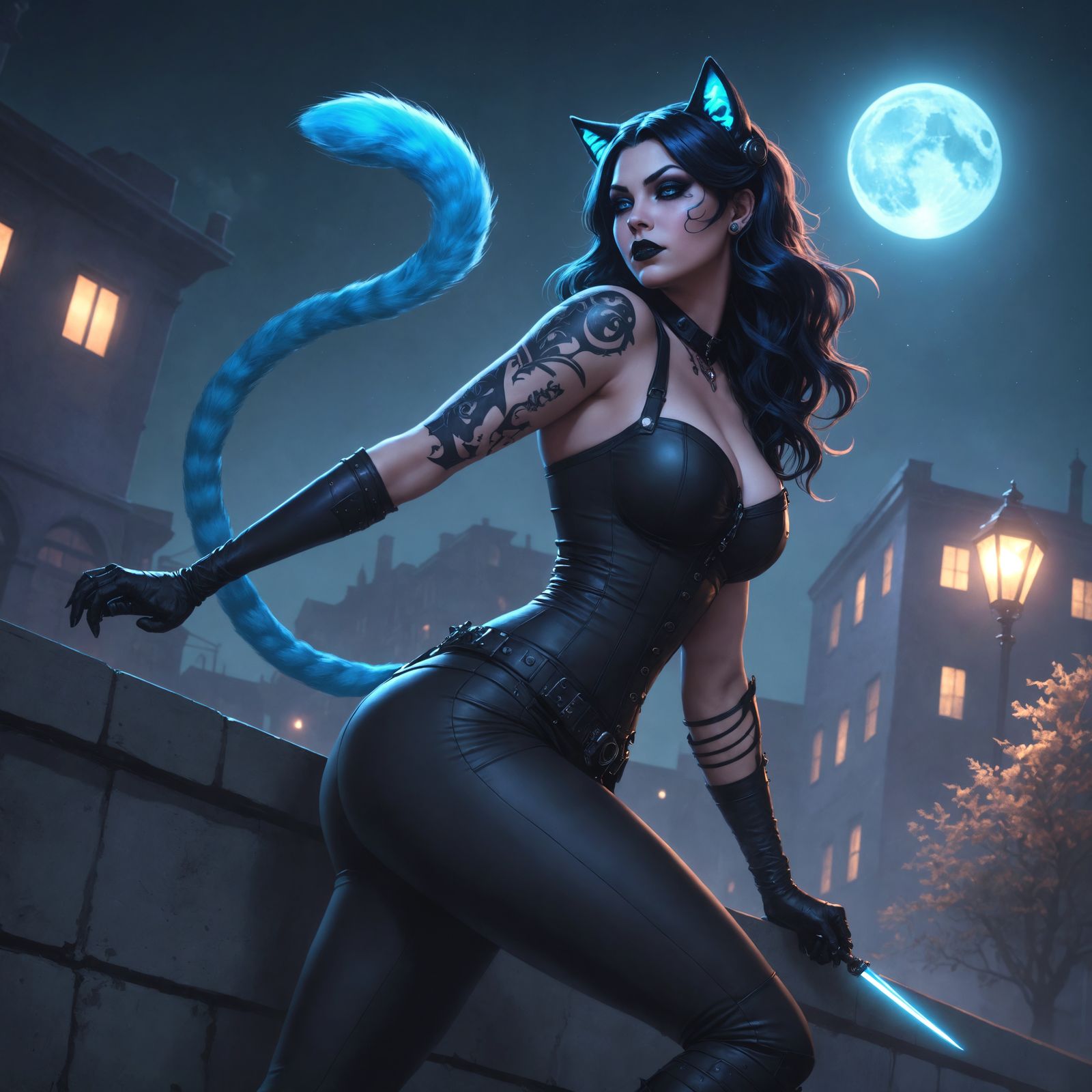 Recraft Katherine: "Professional assassin, part-time cat burglar."