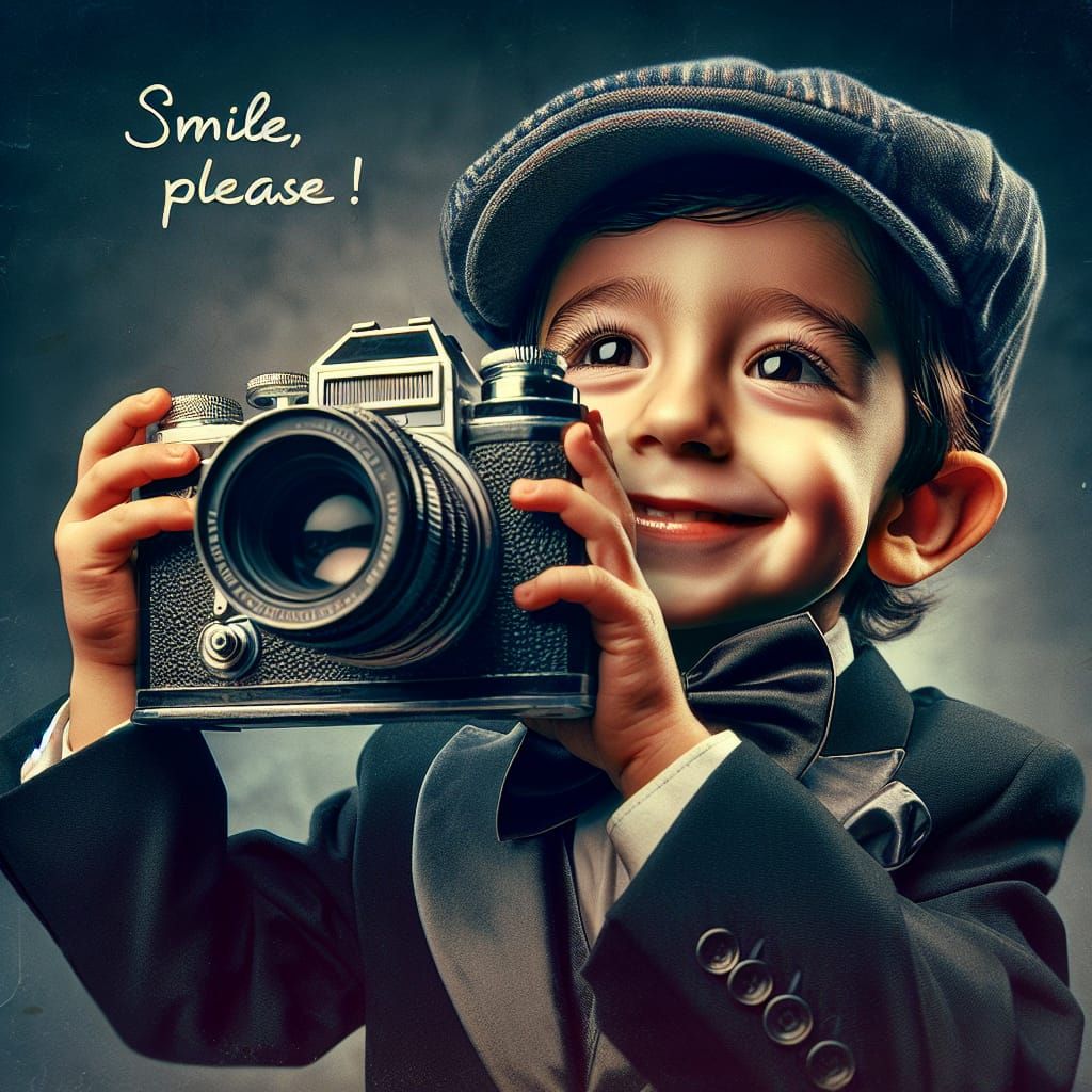 Boy with Camera: Cinematic Film Still