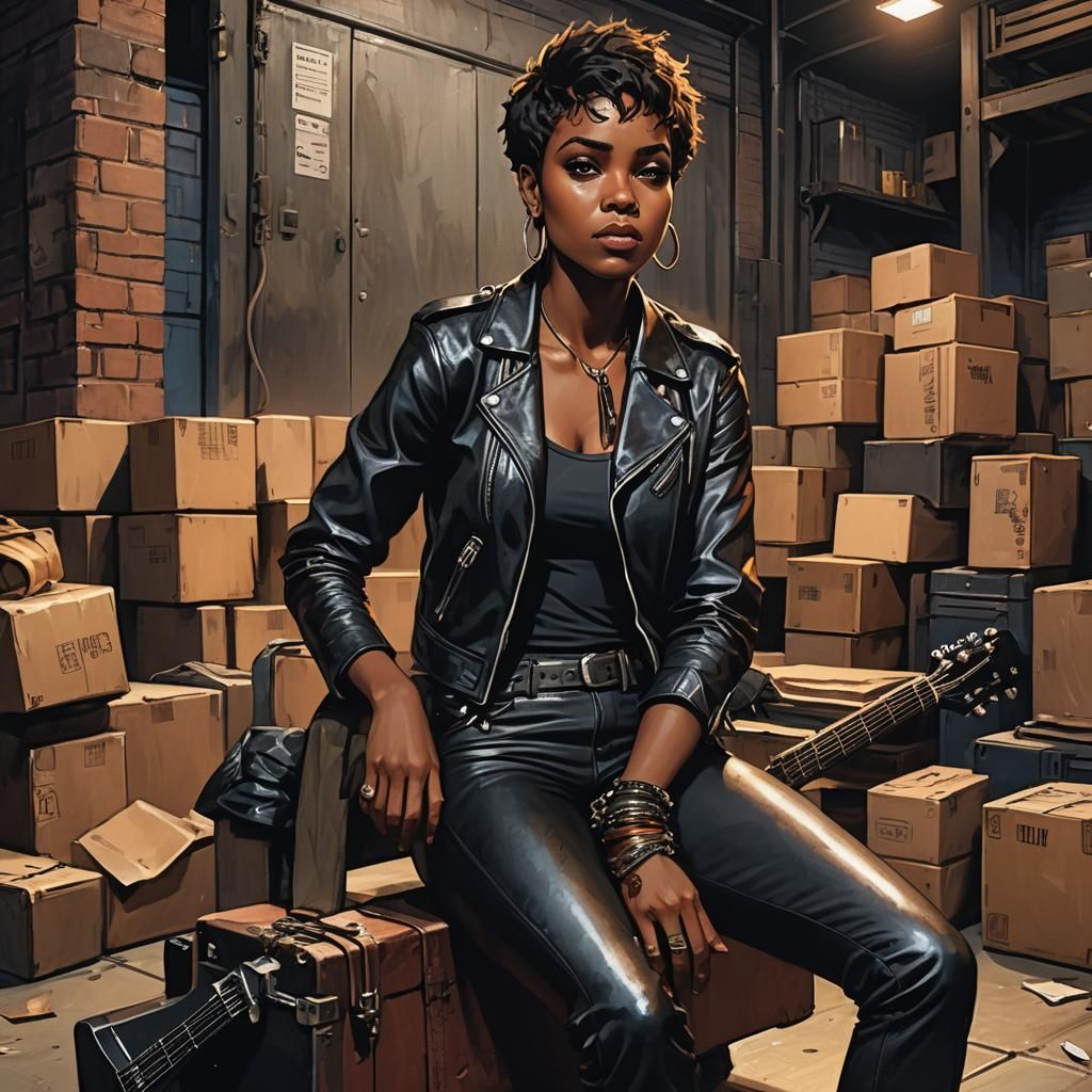 Erika in Loading Dock: Dark Fantasy Concept Art